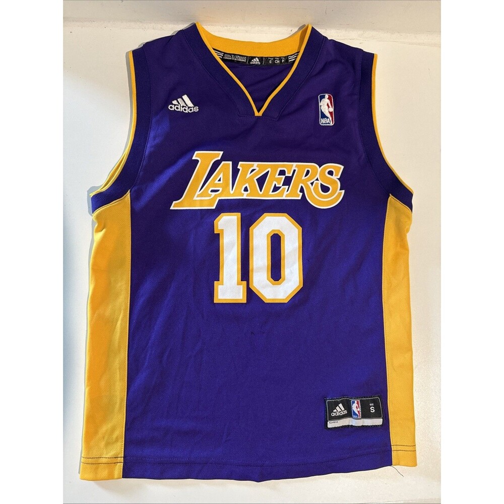 Adidas Los Angeles LA Lakers Steve Nash #10 Purple Basketball Jersey YOUTH SMALL
